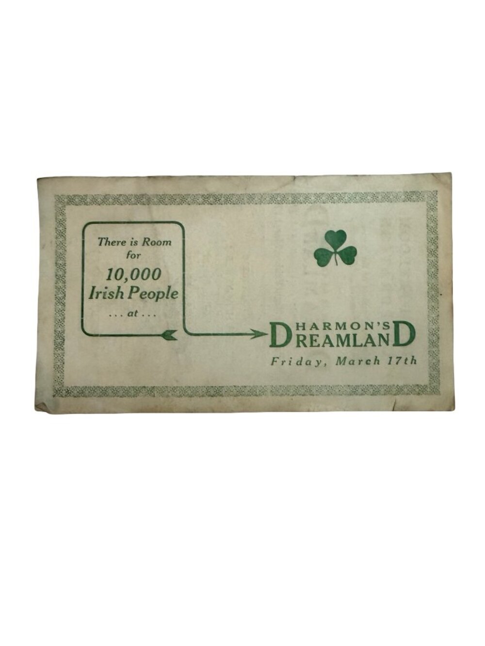 1922 Chicago Irish Freedom Celebration Harmon's Dreamland St Patrick's Program